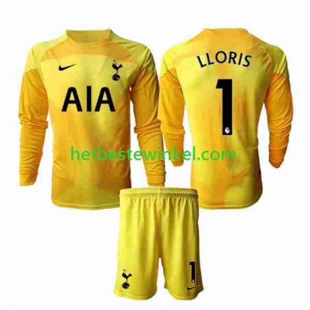 Tottenham Hotspur Hugo Lloris 1 Voetbalshirts Doelman Kind Thuis 2022-23 - LS